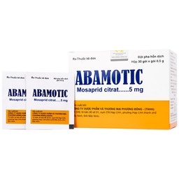 Bột pha uống Abamotic 5mg Phương Đông điều trị các triệu chứng tiêu hóa, viêm dạ dày (30 gói x 0,5g)