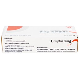 Thuốc Linliptin 5mg Meyer - BPC điều trị đái tháo đường típ 2 (3 vỉ x 10 viên)