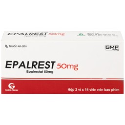 Thuốc Epalrest 50mg SaoKim Pharma phòng và điều trị biến chứng đái tháo đường (2 vỉ x 14 viên)