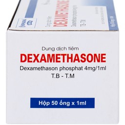 Dung dịch tiêm Dexamethasone 4mg/1ml điều trị trạng thái hen, bệnh dị ứng nặng, phản ứng sau truyền máu (50 ống)