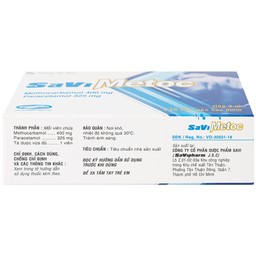 Thuốc SaViMetoc giảm đau do co thắt cơ (3 vỉ x 10 viên)