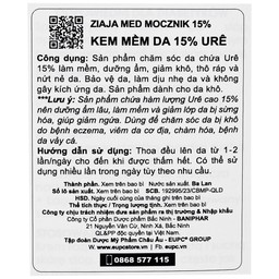 Kem dưỡng ẩm Ziaja Med 15% Urê mềm da, giảm khô (100ml)