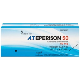 Thuốc A.Teperison 50 An Thiên Pharma điều trị thoái hóa cột sống cổ, bệnh mạch máu não (3 vỉ x 10 viên)