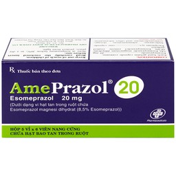 Thuốc AmePrazol 20mg OPV điều trị bệnh trào ngược dạ dày thực quản (5 vỉ x 6 viên)