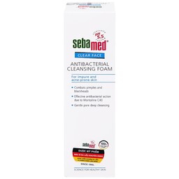 Sữa rửa mặt Clear Face Antibacterial Cleansing Foam Sebamed giúp làm sạch bụi bẩn, bã nhờn và tế bào da chết (150ml)