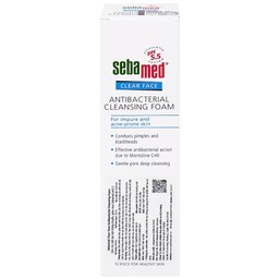 Sữa rửa mặt Clear Face Antibacterial Cleansing Foam Sebamed giúp làm sạch bụi bẩn, bã nhờn và tế bào da chết (150ml)