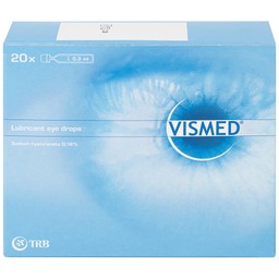 Nhỏ mắt Vismed 0.18% dùng cho mắt khô,tổn thương bề mặt nhãn cầu (20 ống x 0.3ml)