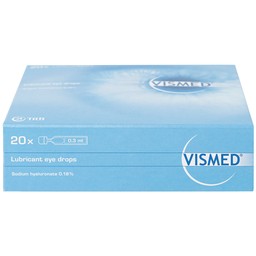 Nhỏ mắt Vismed 0.18% dùng cho mắt khô,tổn thương bề mặt nhãn cầu (20 ống x 0.3ml)