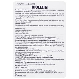Siro Biolizin tăng cường sức đề kháng cho cơ thể (50ml)