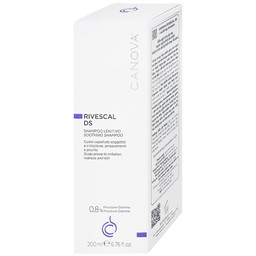 Dầu gội dịu da Canova Rivescal DS Soothing Shampoo ngừa tiết bã nhờn, giảm kích ứng cho da đầu nhạy cảm, gàu (200ml)