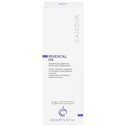 Dầu gội dịu da Canova Rivescal DS Soothing Shampoo ngừa tiết bã nhờn, giảm kích ứng cho da đầu nhạy cảm, gàu (200ml)
