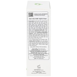 Gel rửa mặt ngừa mụn Canova Salipil Detergente Purifying Cleansing Gel Sifarma 50ml