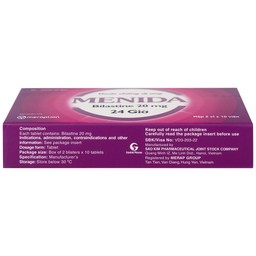 Thuốc Menida 20mg Merap điều trị viêm mũi dị ứng (2 vỉ x 10 viên)