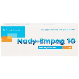 Thuốc Nady-Empag 10 Nadyphar điều trị đái tháo đường típ 2 (3 vỉ x 10 viên)