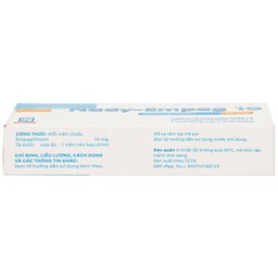 Thuốc Nady-Empag 10 Nadyphar điều trị đái tháo đường típ 2 (3 vỉ x 10 viên)