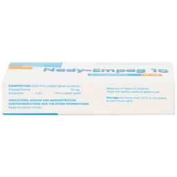 Thuốc Nady-Empag 10 Nadyphar điều trị đái tháo đường típ 2 (3 vỉ x 10 viên)