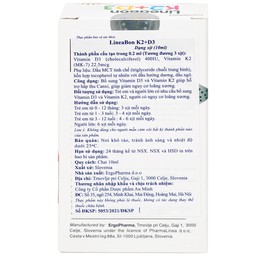 Dung dịch dạng xịt LineaBon K2+D3 10ml bổ sung Vitamin D3 và Vitamin K2, hỗ trợ hấp thu canxi