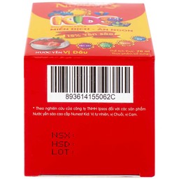 Nước Yến Sào Cao Cấp Cho Trẻ Em Nunest Kid Vị Dâu Lốc 3+1 (70ml)