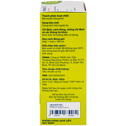 Thuốc Minox 20mg Edol điều trị rụng tóc kiểu androgenic và rụng tóc từng vùng (100ml)