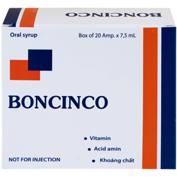 Thuốc Boncinco Hà Nam giúp bổ sung các vitamin và acid amin thiết yếu (20 ống x 7.5ml)