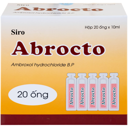 Siro Abrocto Dược Hà Tĩnh điều trị một số bệnh lý đường hô hấp (20 ống x 10ml)