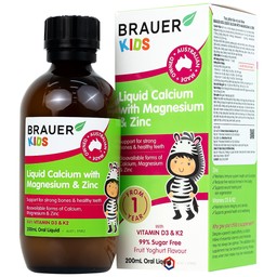 Siro hỗ trợ xương răng phát triển chắc khỏe cho bé Kids Liquid Calcium with Magnesium And Zinc (200ml)