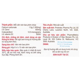 Thuốc Abricotis Probiotec hỗ trợ sức khỏe xương, cơ bắp, bổ sung canxi (6 vỉ x 10 viên)