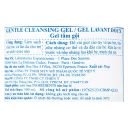 Gel tắm gội trẻ em Mustela Gentle Cleansing Gel Lavant Doux 500ml