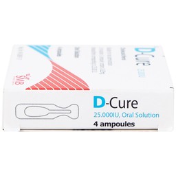 Dung dịch D-Cure 25000IU SMB phòng và điều trị thiếu vitamin D (1 vỉ x 4 ống)