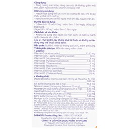 Viên nâng cao sức đề kháng Phariton TVP (12 vỉ x 5 viên)