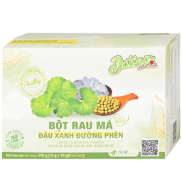 Bột Rau Má Đậu Xanh Đường Phèn Datino (10 gói x 15g)