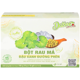 Bột Rau Má Đậu Xanh Đường Phèn Datino (10 gói x 15g)