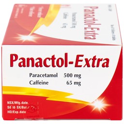 Viên nén Panactol Extra Khapharco hạ sốt, giảm đau (10 vỉ x 10 viên)