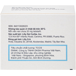 Thuốc Cialis Lilly điều trị rối loạn cương dương (1 vỉ x 2 viên)