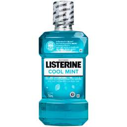 Nước súc miệng Listerine Cool Mint bảo vệ khoang miệng suốt 24h khỏi vi khuẩn hôi miệng, mảng bám, viêm nướu (750ml)