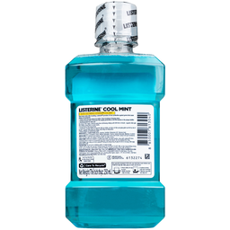 Nước súc miệng Listerine Cool Mint bảo vệ khoang miệng suốt 24h khỏi vi khuẩn hôi miệng, mảng bám, viêm nướu (250ml)