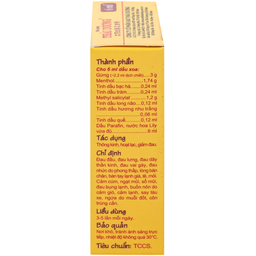 Dầu gừng Thái Dương điều trị đau đầu, đau lưng, đau dây thần kinh vai gáy (6ml)