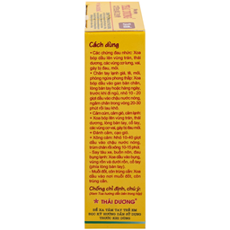 Dầu gừng Thái Dương điều trị đau đầu, đau lưng, đau dây thần kinh vai gáy (24ml)