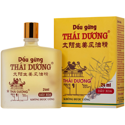 Dầu gừng Thái Dương điều trị đau đầu, đau lưng, đau dây thần kinh vai gáy (24ml)