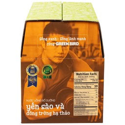 Nước Yến Sào Và Đông Trùng Hạ Thảo Greenbird (6 chai x 185ml)