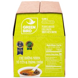 Chè Dưỡng Nhan Tổ Yến Và Trùng Thảo Greenbird (6 chai x 175ml)