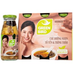 Chè Dưỡng Nhan Tổ Yến Và Trùng Thảo Greenbird (6 chai x 175ml)
