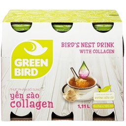 Nước Uống Bổ Dưỡng Yến Sào Collagen Greenbird (6 chai x 185ml)