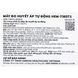 Máy đo huyết áp bắp tay Omron HEM 7383T1 Afib hỗ trợ đo huyết áp, cảnh báo đột quỵ