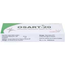 Viên nén Osart-20 Theon Pharma điều trị tăng huyết áp, xơ vữa động mạch (3 vỉ x 10 viên)