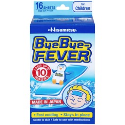 Miếng dán hạ sốt Bye Bye Fever For Children Hisamitsu (8 gói x 2 miếng) dùng cho trẻ trên 2 tuổi