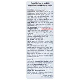 Siro Immune Defence Probiotic Liquid Brauer giúp tăng cường sức đề kháng và tốt cho đường ruột (45ml)