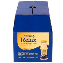Nước Yến Sào Cao Cấp Nunest Relax Đông Trùng Hạ Thảo 5% Yến (6 chai x 185ml)