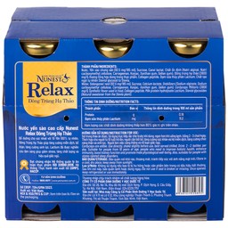 Nước Yến Sào Cao Cấp Nunest Relax Đông Trùng Hạ Thảo 5% Yến (6 chai x 185ml)