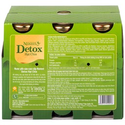 Nước Yến Sào Cao Cấp Nunest Detox Hạt Chia 5% Yến (6 chai x 185ml)